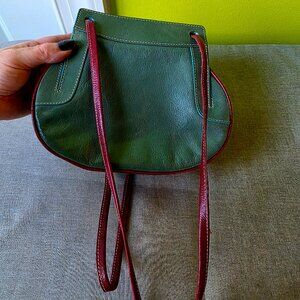 Vintage TUSK New York small leather crossbody purse